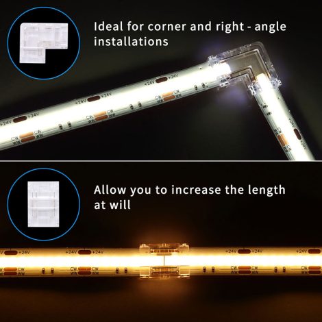 10W+10W 3-Wire Dual White LED Strip, 576LEDs/m, 8mm, 24V, 20.83mm Cut, 2700K-6500K, 5m/Reel 005 Enlarged Image