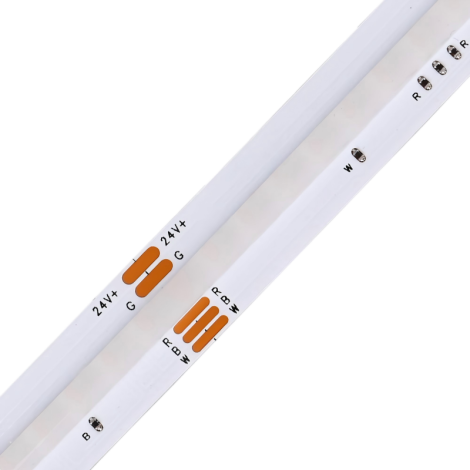 0.5M RGBW LED Strip, 784LEDs/m, 12mm Width, 24V, 19W/M, 71.42mm Cut, RGB+White, CRI90 001 Enlarged Image