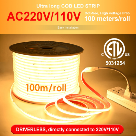 296D Professional LED Strip 220V 4000K - Neutral White, 80CRI 004 Enlarged Image