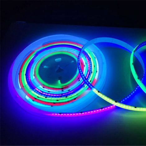 0.5M JD36703A Addressable LED Strip, 360LEDs/m, 8mm Width, 24V, 12W/M, 100mm Cut, RGBIC 002 Enlarged Image