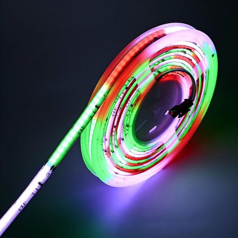 0.5M WS2811 Addressable LED Strip, 420LEDs/m, 10mm Width, 24V, 10W/M, 100mm Cut, RGBIC 003 Enlarged Image