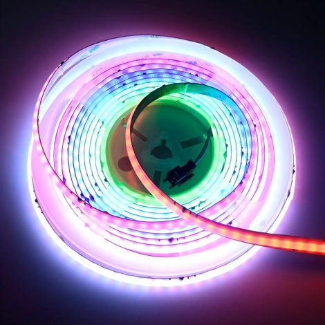 0.5M WS2811 Addressable LED Strip, 420LEDs/m, 10mm Width, 24V, 10W/M, 100mm Cut, RGBIC 006 Enlarged Image