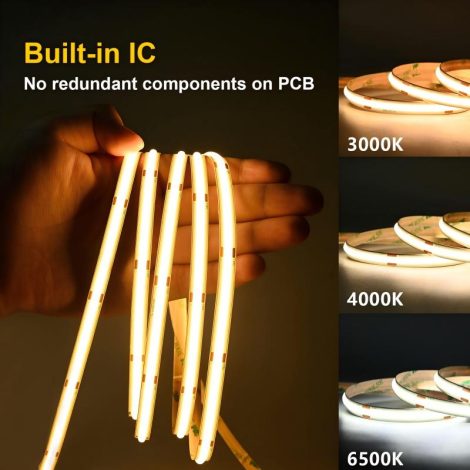 0.5M Constant Current LED Strip, 480LEDs/m, 24V, 7.5W/M, 50mm Cut, 3.5oz Copper, 3000K Warm White, CRI90 004 Enlarged Image