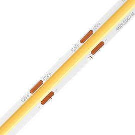0.5M High Efficacy 8mm LED Strip, 480LEDs/m, 12V, 9.5W/M, 25mm Cut, 4000K Natural White, CRI90, 115LM/W Thumbnail
