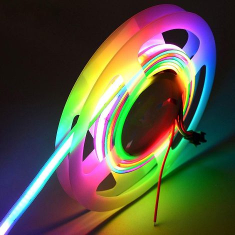 0.5M WS1838 Addressable LED Strip, 160LED/m, 5mm Width, 5V, 13W/M, 12.5mm Cut, RGBIC 003 Enlarged Image