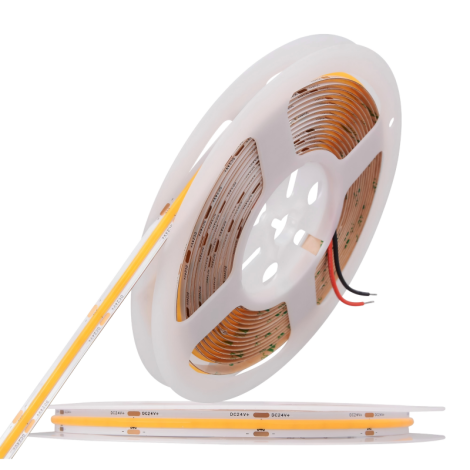 12V Solderless 320D Seamless COB LED Strip | 6.6mm Al PCB | 4000K RA90 7W/M 200M/Reel 002 Enlarged Image