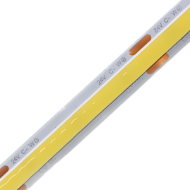 5M Dual White LED Strip, 576LEDs/m, 8mm Width, 24V, 10W+10W, 41.66mm Cut, 10M/Roll