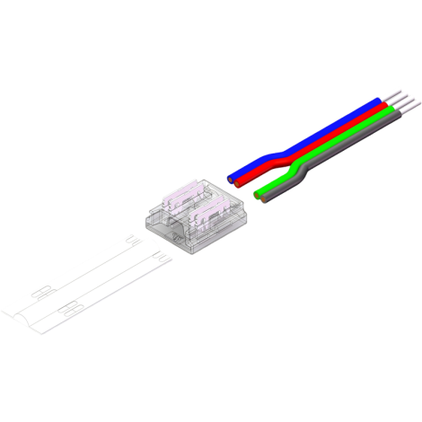 10mm 4pin Lamp-to-Wire Connector Enlarged Image
