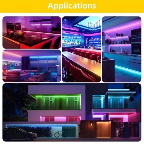 0.5M RGB LED Strip, 576LEDs/m, 5mm Width, 5V, 10W/M, 20.83mm Cut, Static Color 006 Enlarged Image